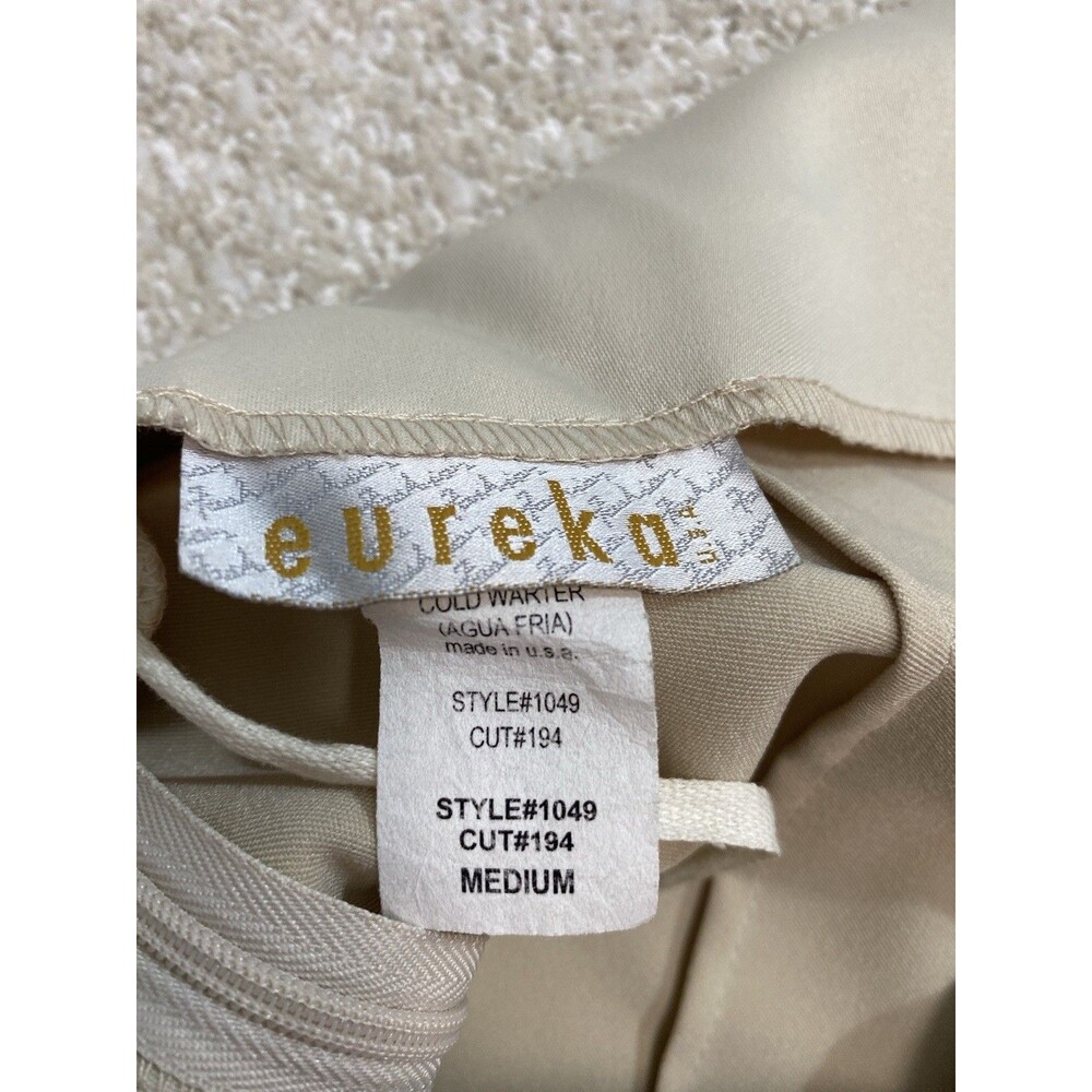 Eureka One Shoulder Beige Embroidered Gown Medium Size M - Picture 8 of 16